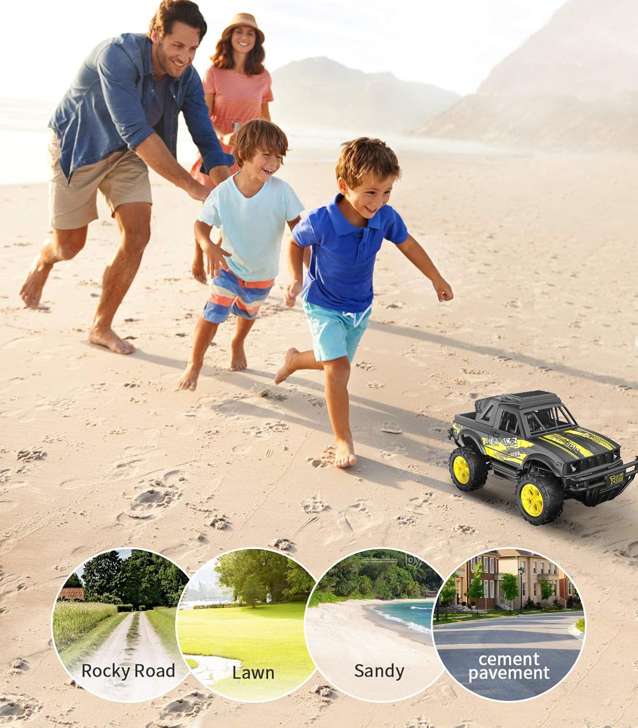 Chеареѕt 🛒 Remote Control Car Truck 1:16 Scale RC Cars Jeep 4WD 25 Km/h All Terrains Electric Toys Crawler Monstertruck with 2X Rechargeable Batteries for Boys Kids Adults