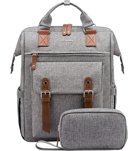 LOVEVOOK Laptop Backpack 15.6 Inch Grey