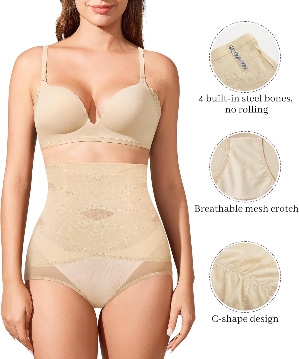 RDSIANE Shapewear for Women - Tummy Control Underwear Compression High Waisted Butt Lifting Panties Body Shaper - Image 4