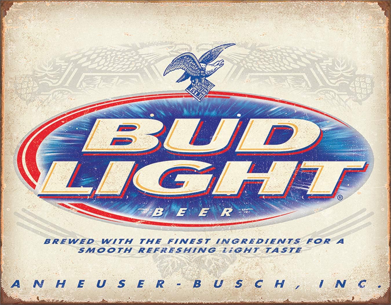 Bud Light Retro Tin Sign - Nostalgic Vintage Metal Wall Décor - Made in USA