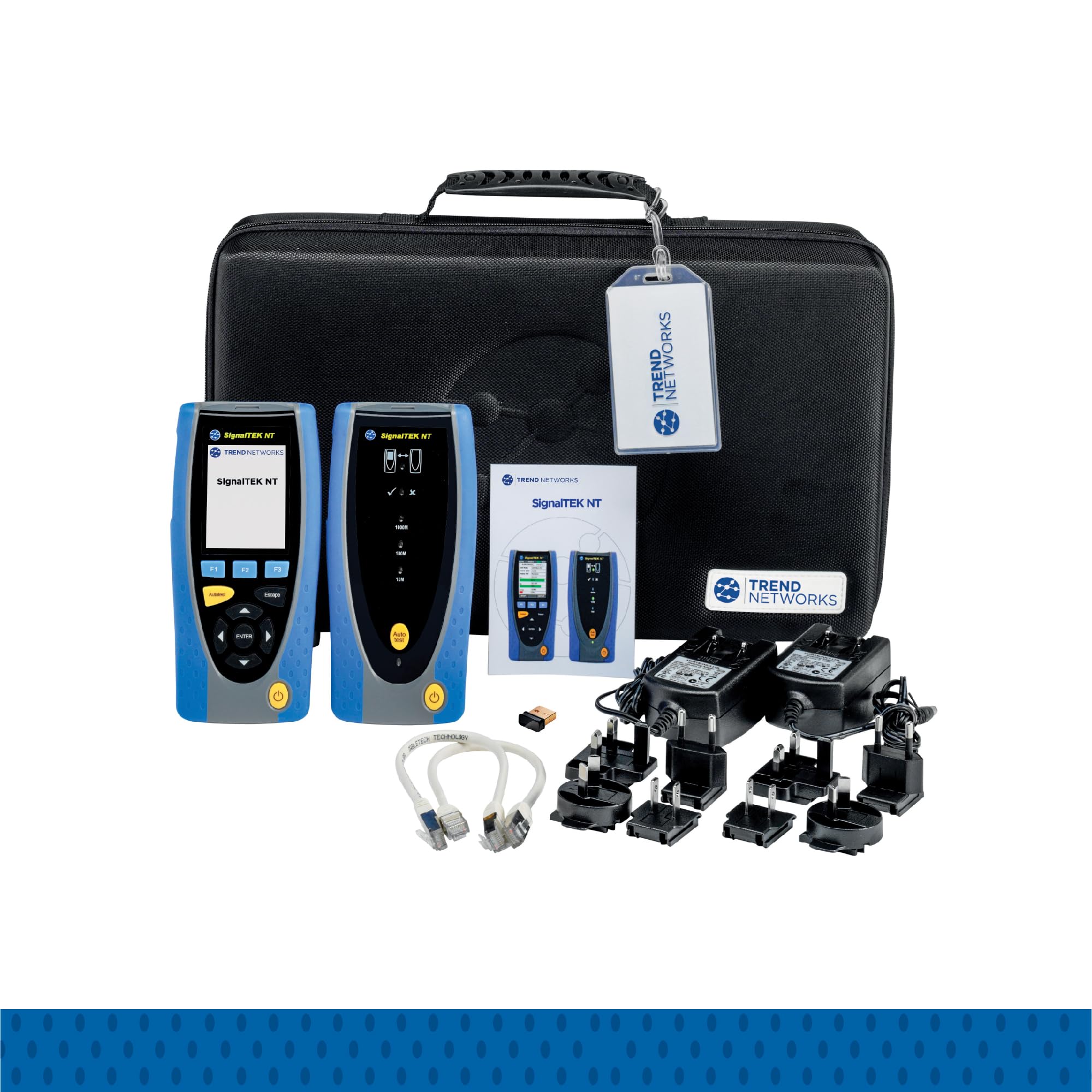 TREND Networks | R156005 | SignalTEK NT | Touchscreen Copper & Fibre Network Transmission & Bandwidth Tester Kit | Troubleshoot Data Cabling & Ethernet Network Issues