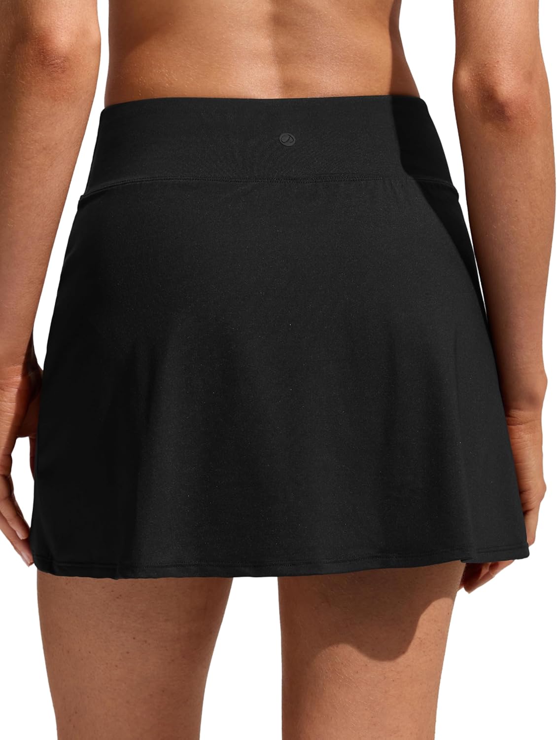CRZ YOGA A Line Swim Skirt for Women - High Waisted Side Slit Bathing Suit Bikini Bottoms