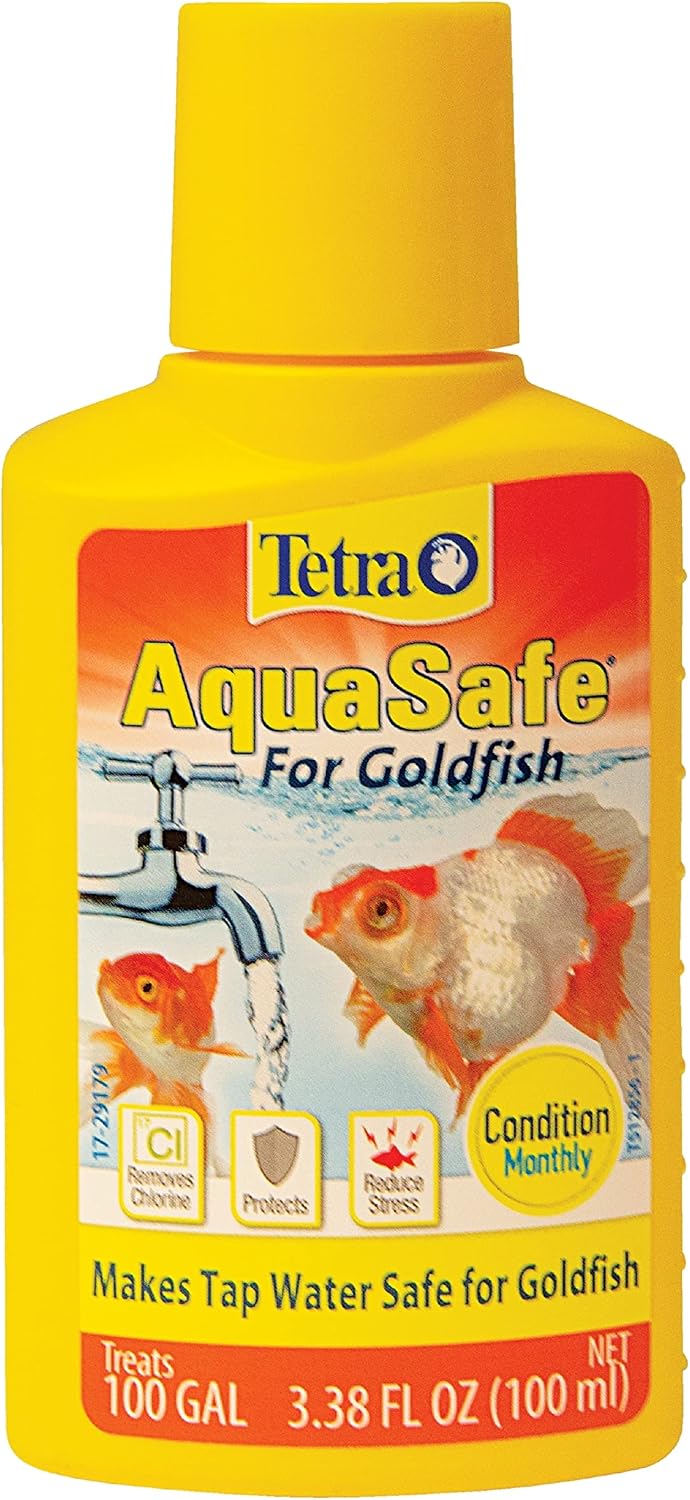 TetraAqua AquaSafe Water Conditioner for Goldfish, 3.38-Ounce, 100-Ml