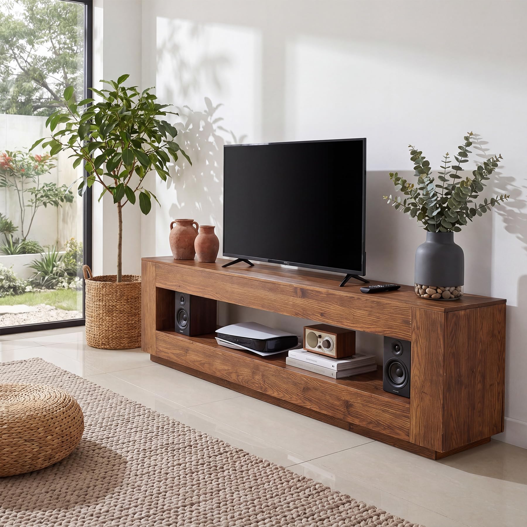 Tribesigns 70.86-in Solid Wood TV Stand for 55/65/75/85 inch TVs