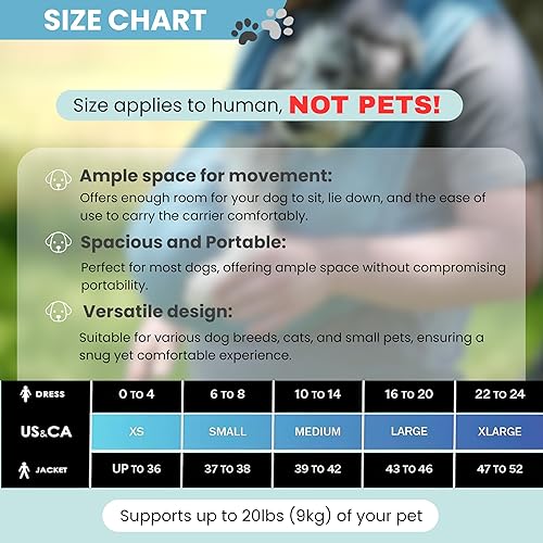 Miniatura 3 de Pet K'tan Dog Sling Carrier manos libres para perros pequeños - Accesorio de viaje para mascotas #1 y regalo con cachorros nuevos y animales