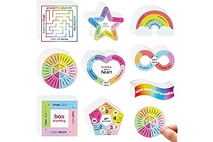 9 Rainbow Breathing Sensory Stickers for Anxiety Relief