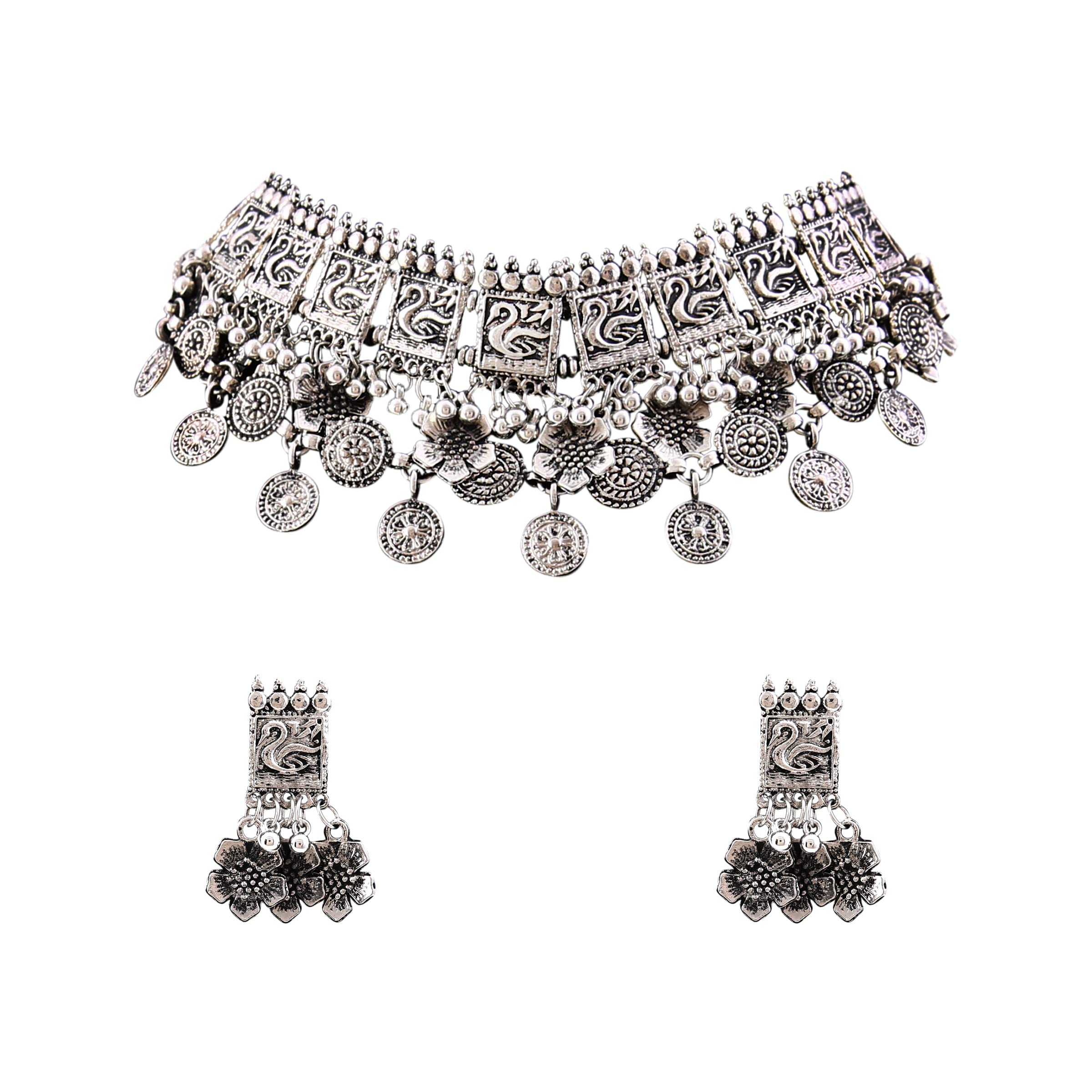 See full amazon price history chart for Aradhya Oxidised Silver Designer Jewellery Choker Necklace Set for Women & Girls Aradhya Oxidised Silver Designer Jewellery Choker Necklace Set for Women & Girls (B08SBXFPXB) Amazon Price History, Amazon Price Tracker