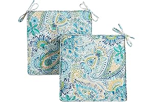 Greendale Green Paisley Chair Pads - Set of 2