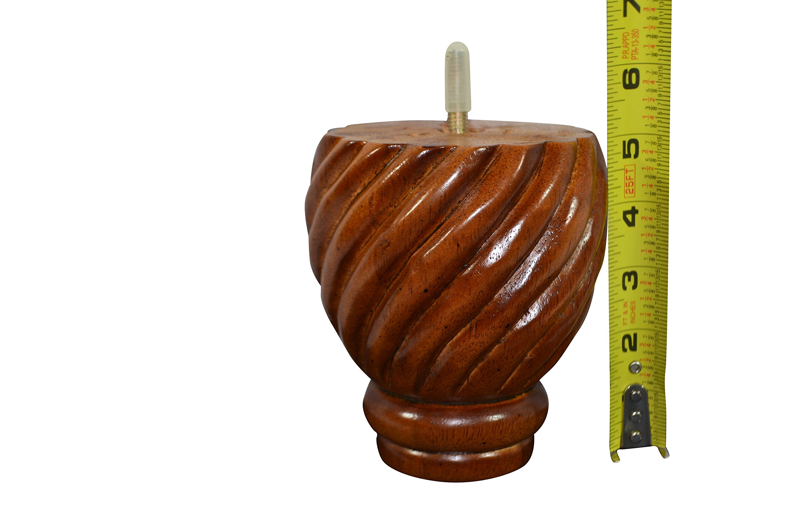 FR Wood Leg 5 1/2 inches Tall Walnut Finish