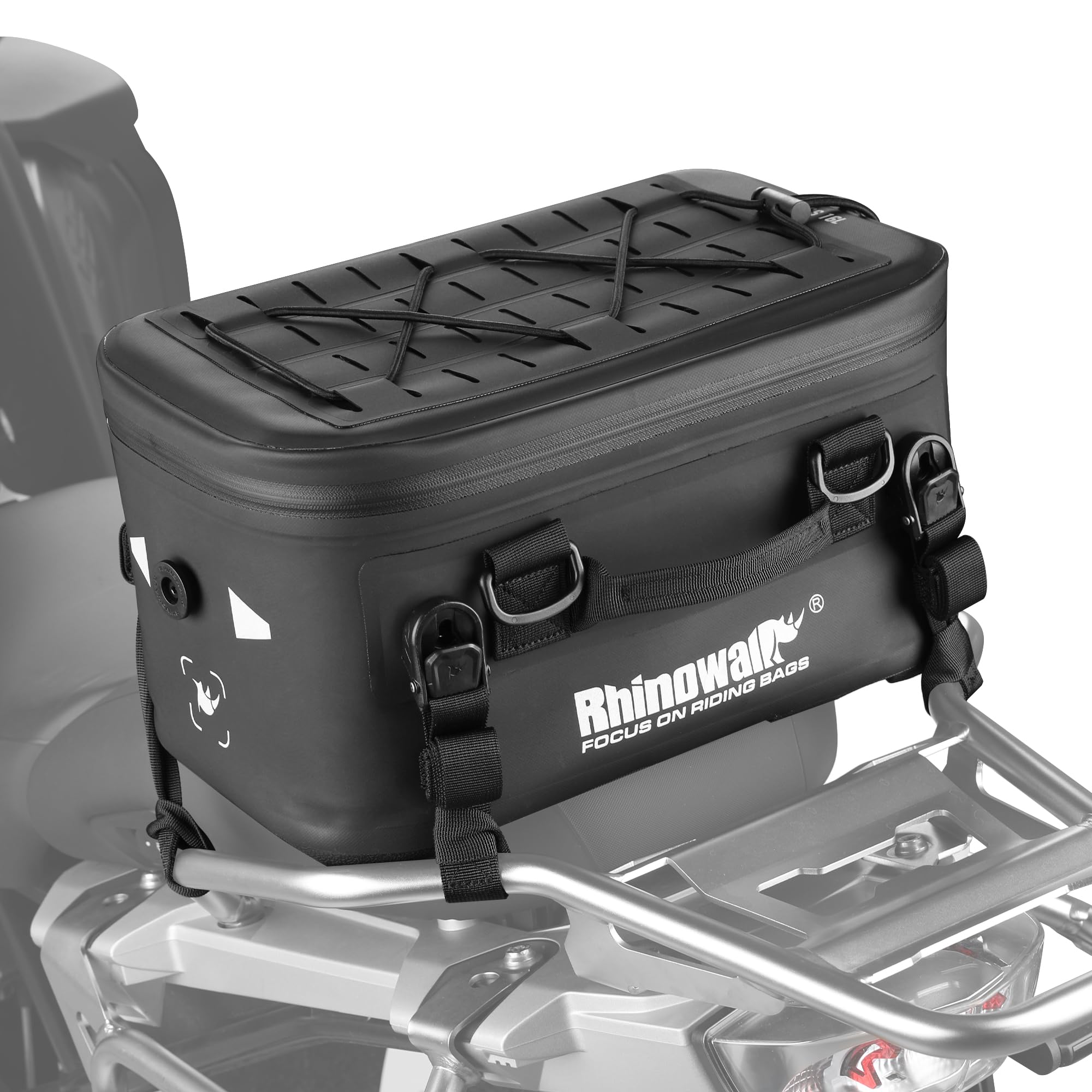 Rhinowalk Bolsa de asiento para motocicleta, impermeable, bolsa de cámara, bolsa térmica, bolsa para bebidas, bolsa para el casco, bolsa para el asiento trasero, bolsa de equipaje, bolsa de viaje