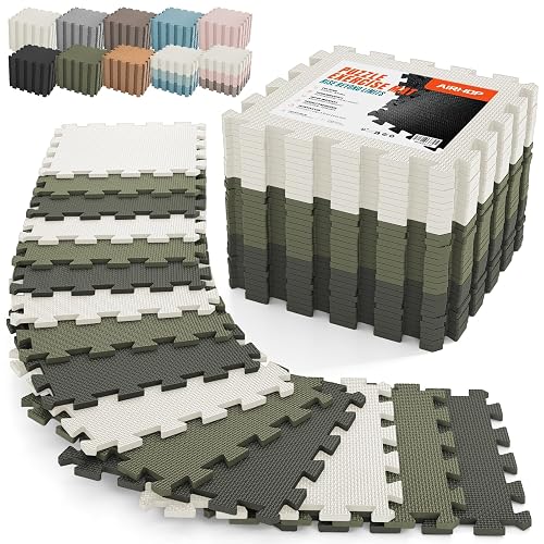 AIRHOP 18 PCS Gym Floor Mat, High-Density EVA Foam Tiles