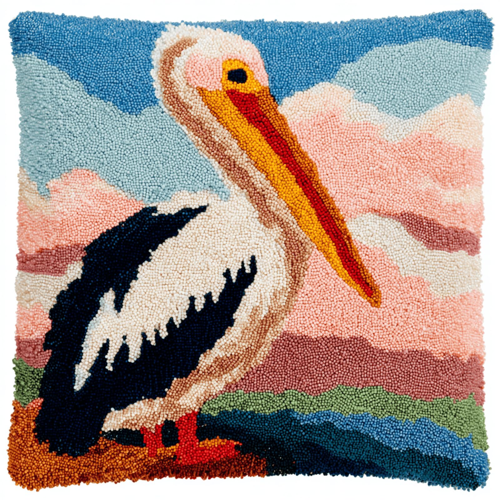 kitphoenix Latch Hook Cushion Kit Gift Set Pelican