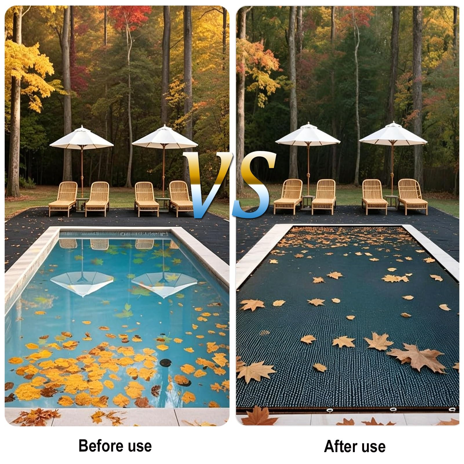 Filet de Protection Piscine 4x8m, Couverture Filet de Feuille pour Piscine, Bâche Protection Piscines Hors-Sol, Filet Protection Piscine pour Bloquer Feuilles Mortes et Débris(3x6m(10x19.6ft))