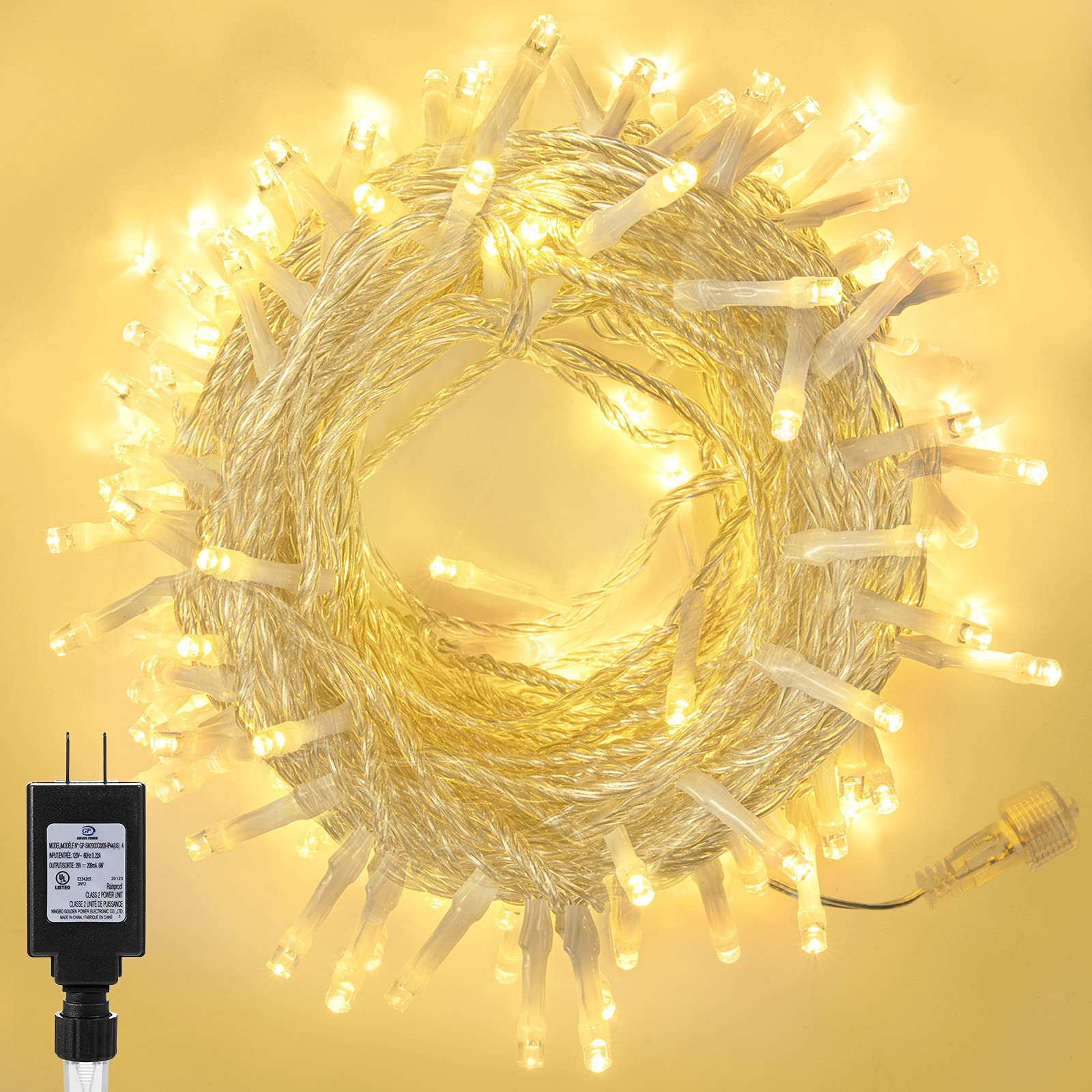 Buy Christmas Fairy Lights, 66FT 200 LED String Lights with 8 Mystic