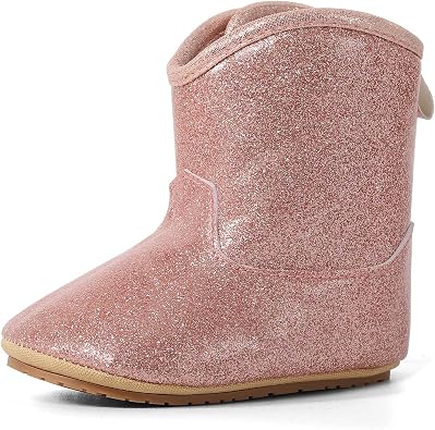ESTAMICO Baby Girls Embroidery Western Boots