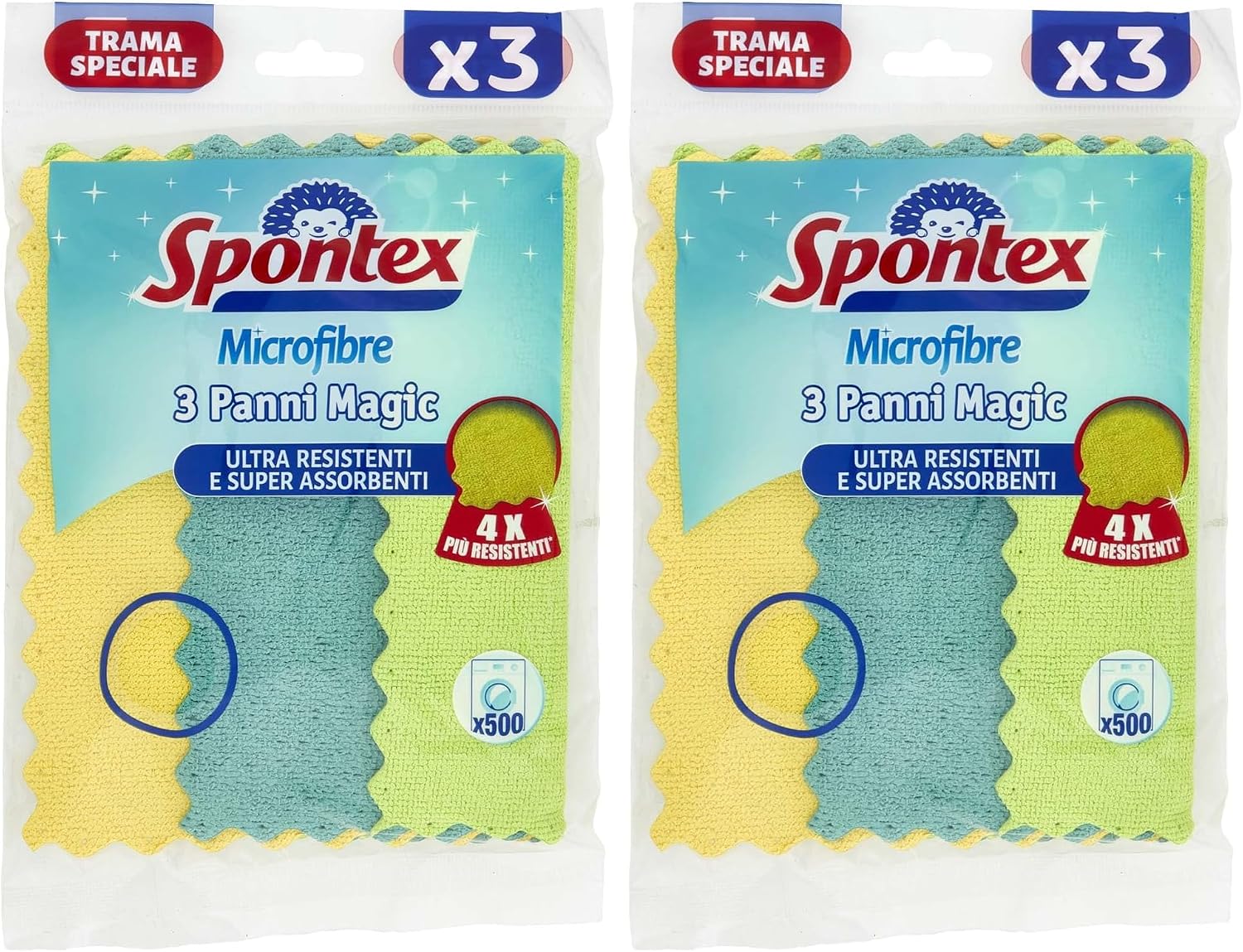 Set pulizia casa 12 pezzi: spugne, panni microfibra e guanti in lattice