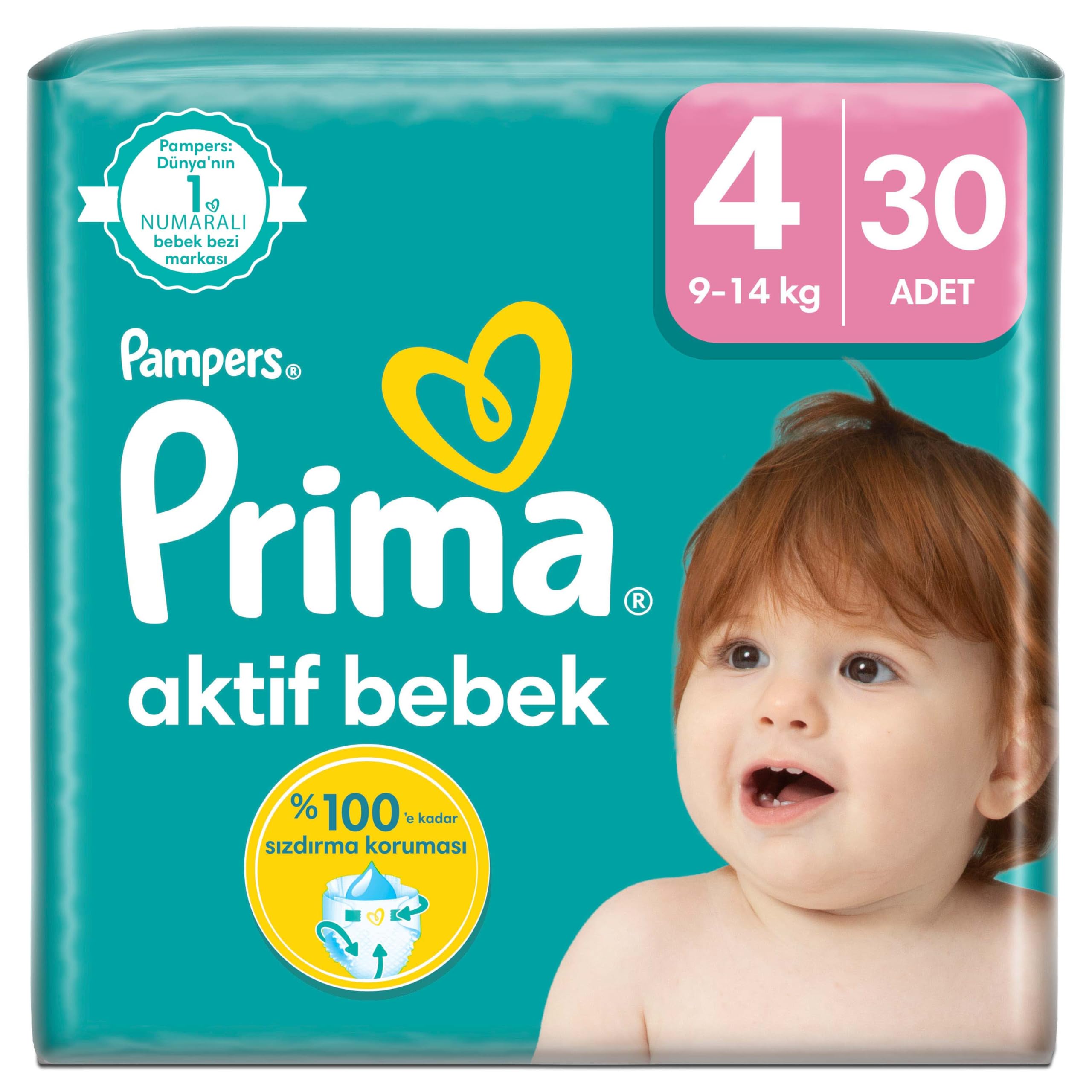 Prima Bebek Bezi Aktif Bebek 4 Beden 30 Adet Standart Paket
