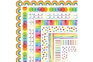 Whaline 82 Ft Colorful Bulletin Board Border Set