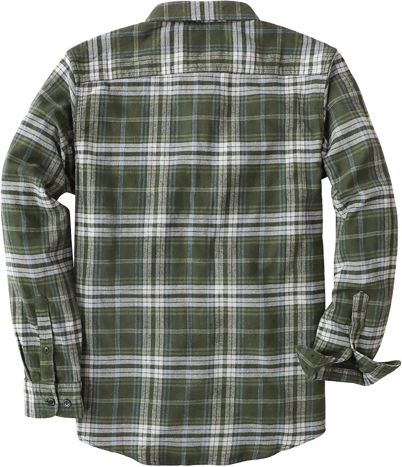 Dubinik® Flannel Shirt for Men 100% Cotton Mens Flannel Shirts Long Sleeve Plaid Soft Casual Button Down Shirt Men - Image 2