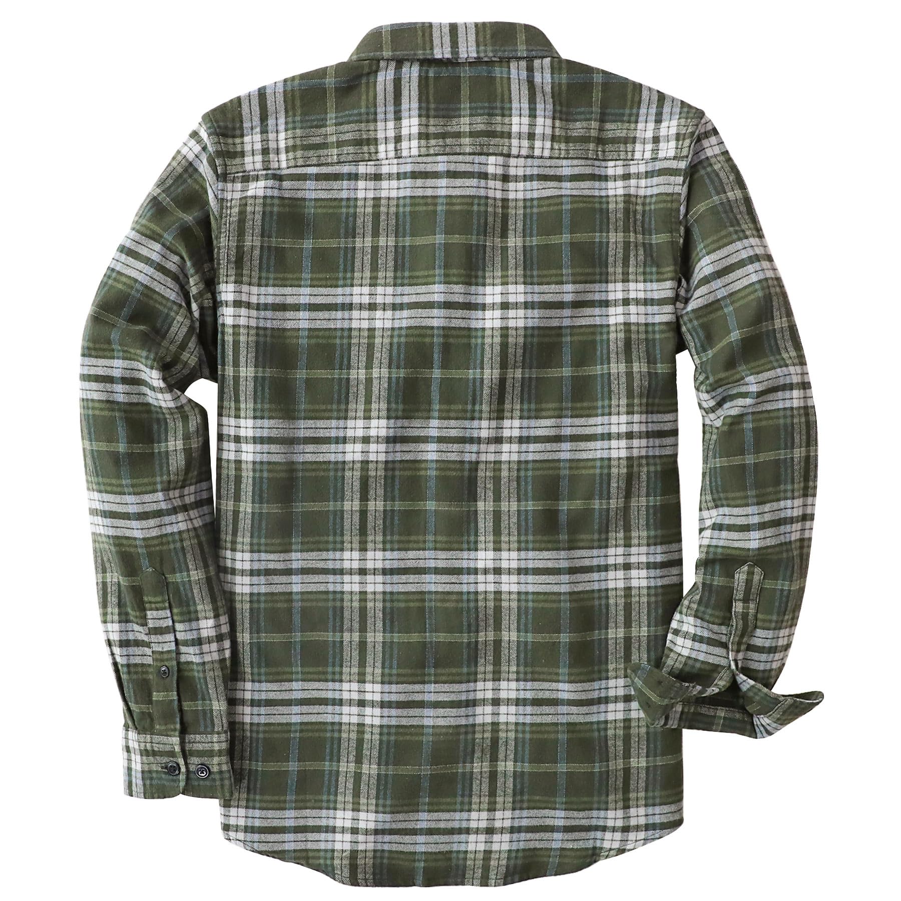 Dubinik® Camicia Uomo Flanella 100% Cotone Quadri Invernale Leggera con Taschino Morbida Comoda