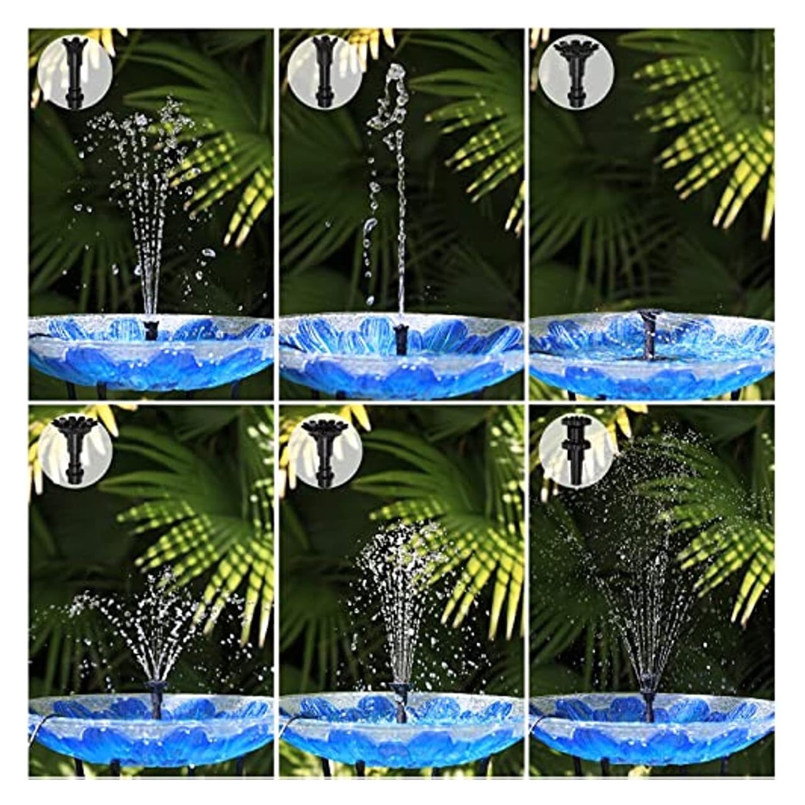 Fontana Solare da Giardino Esterno, Pompa fontana solare 3.5W Fontana pannello solare fai-da-te con pompa tubo acqua 4.9FT for vasca da bagno for uccelli Decorazione da giardino Animali domestici che