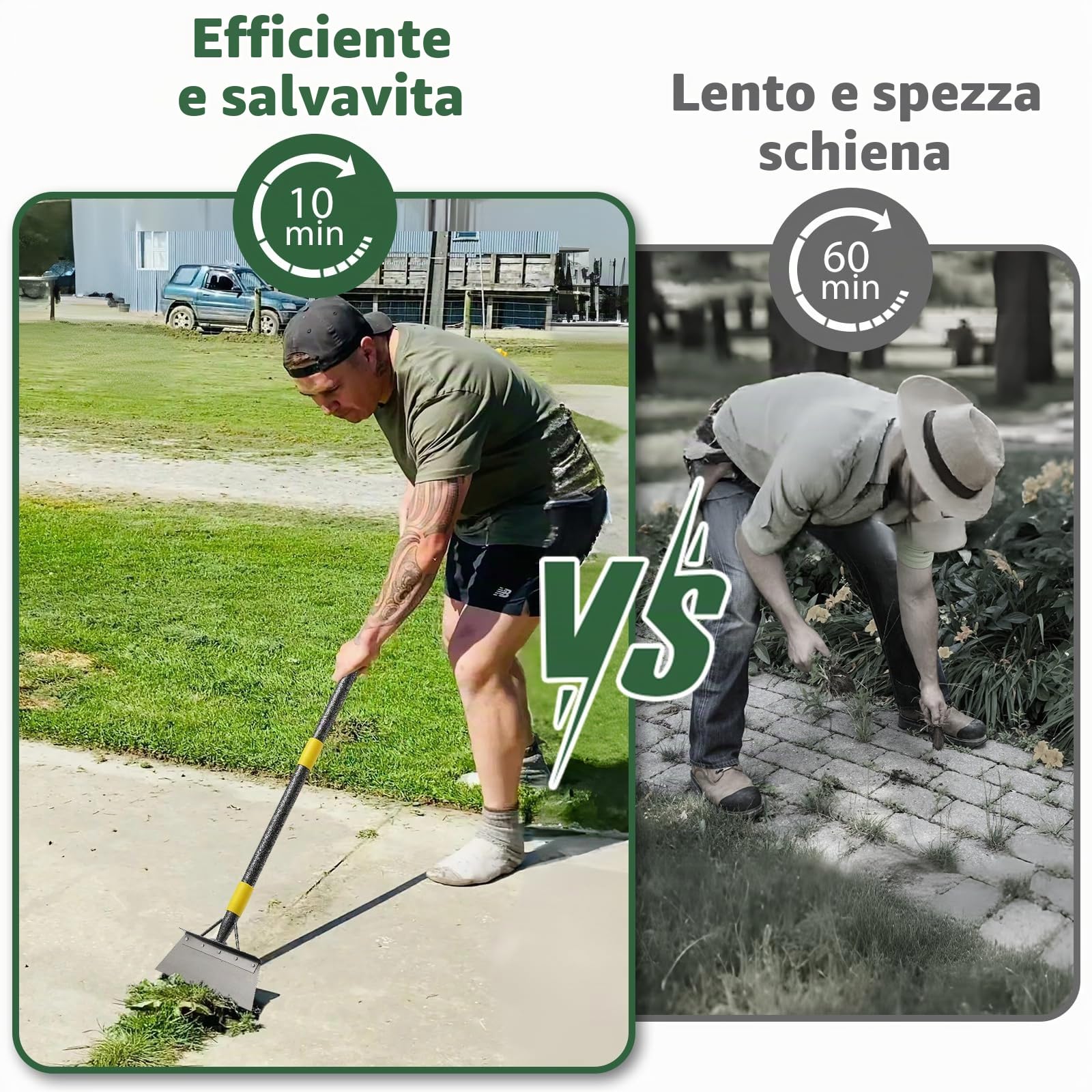 Dispositivo rimozione erbacce pala multifunzionale giardino manico 165 cm