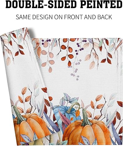 Miniatura 5 de Juego de 4 manteles individuales de hojas de eucalipto, manteles individuales rústicos vintage de 12 x 18 pulgadas, manteles individuales de hojas