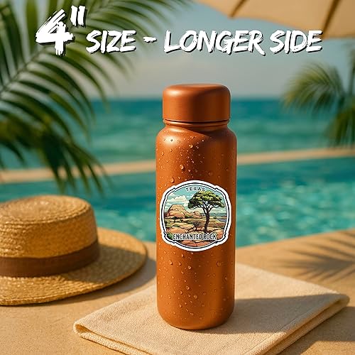 Miniatura 4 de Calcomanía de roca encantada de Texas Wilderness Nature, vinilo pequeño impermeable para botella de agua, taza, libro de pasaporte, libro de
