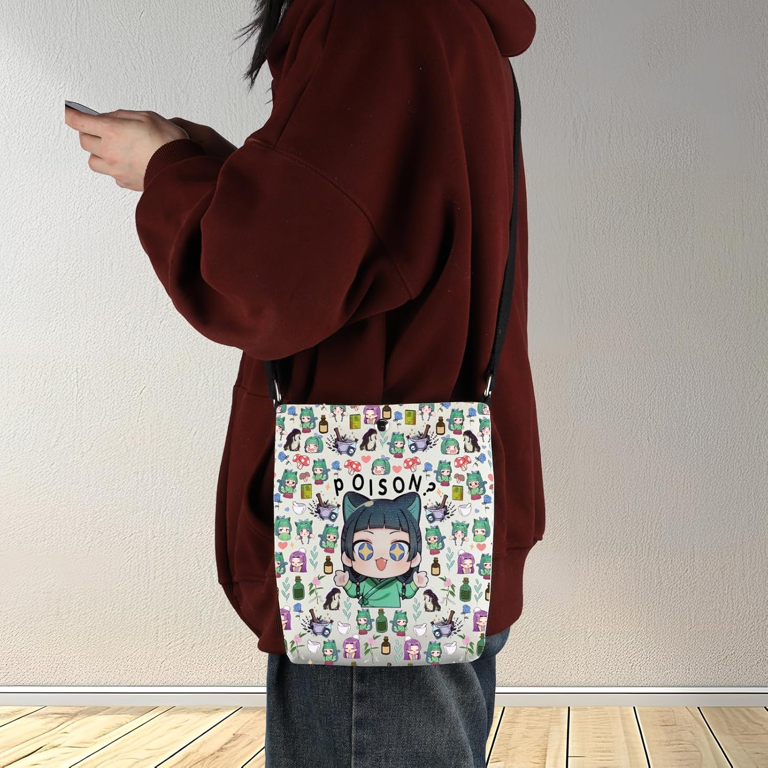 G2TUP Anime Inspired Crossbody Bag Mao & Jinshi Gifts Poison Lover Gifts Anime Apothecary Shoulder Bag - Image 6
