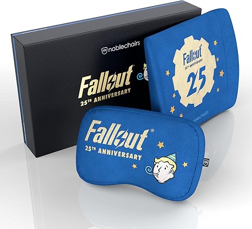 noblechairs Almohada de Espuma Viscoelástica con Soporte Lumbar, Juego de Cojines para Silla de Oficina y de Juegos - Edición del 25 Aniversario de