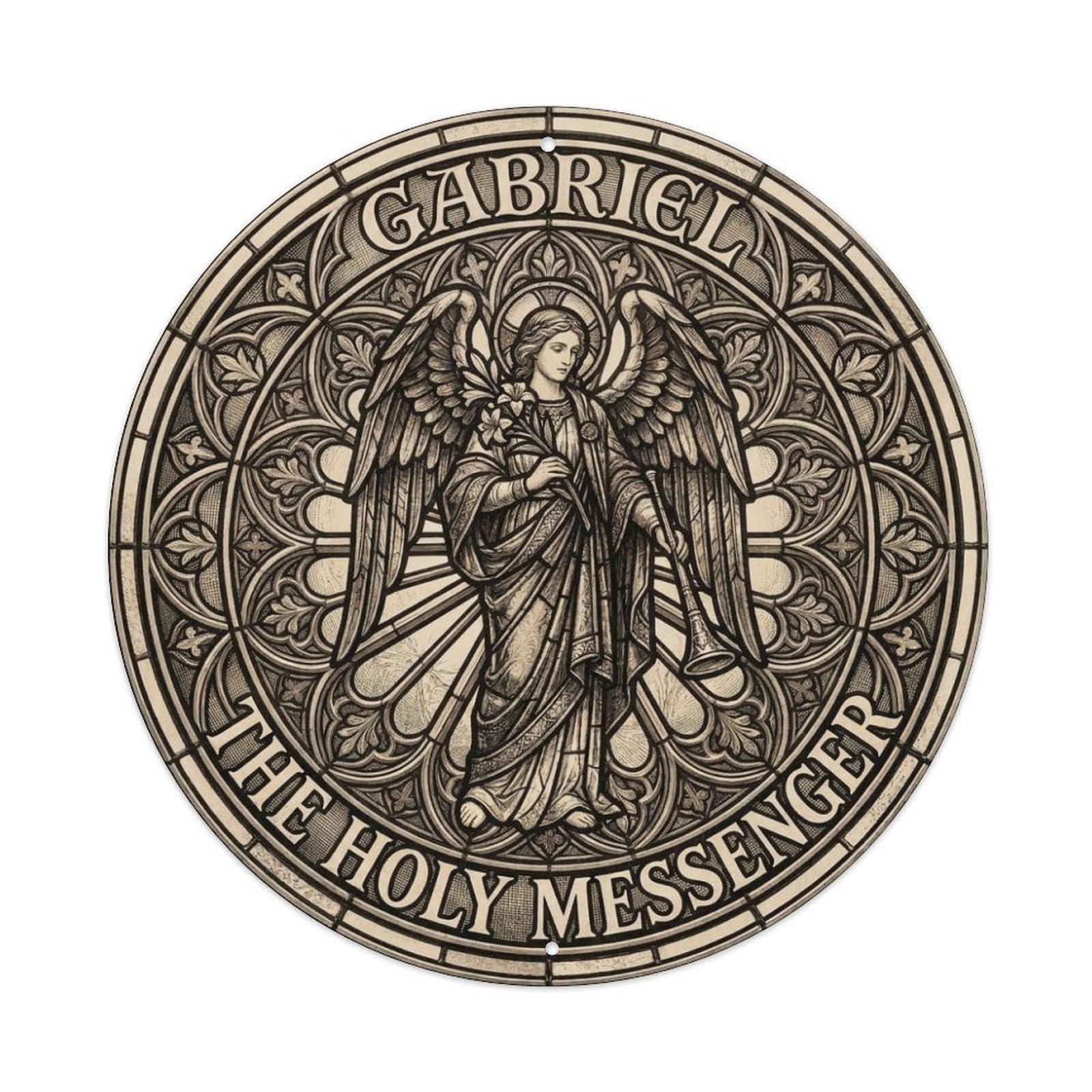 The Holy Messenger Archangel Gabriel Annunciation Metal Tin Sign