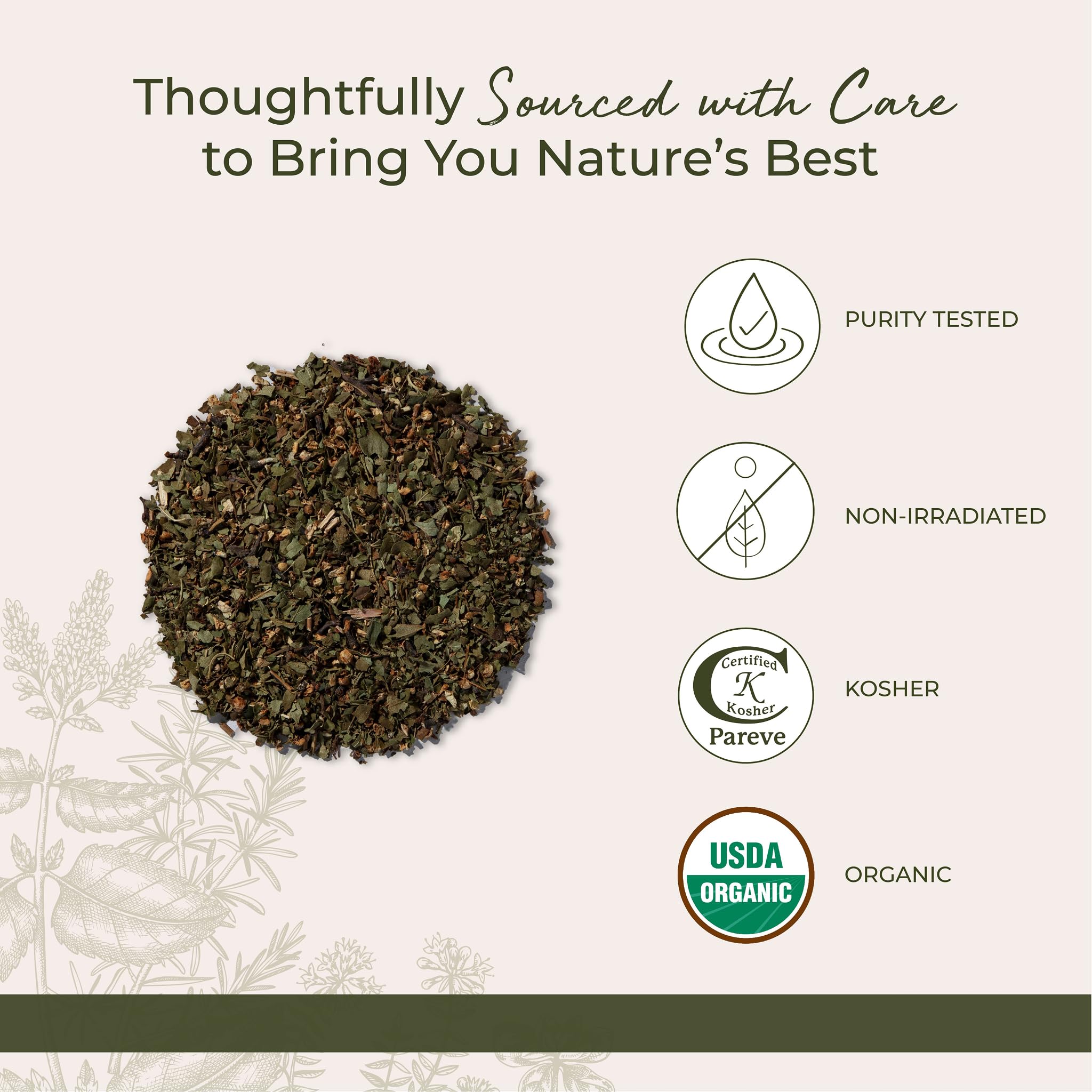 Starwest Botanicals Organic Hawthorn Leaves & Flowers - Dried Loose Leaf Herb for Tea, Natural Wellness Support for Women & Men, Cut & Sifted, Certified Kosher, Non-GMO - 4 oz Pouch