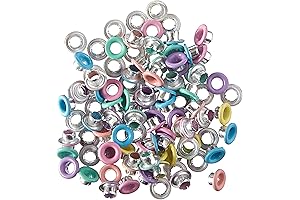 Eyelet Outlet Quicklets Round 100-Pack Large Eyelets for Crafts & DIY Projects
