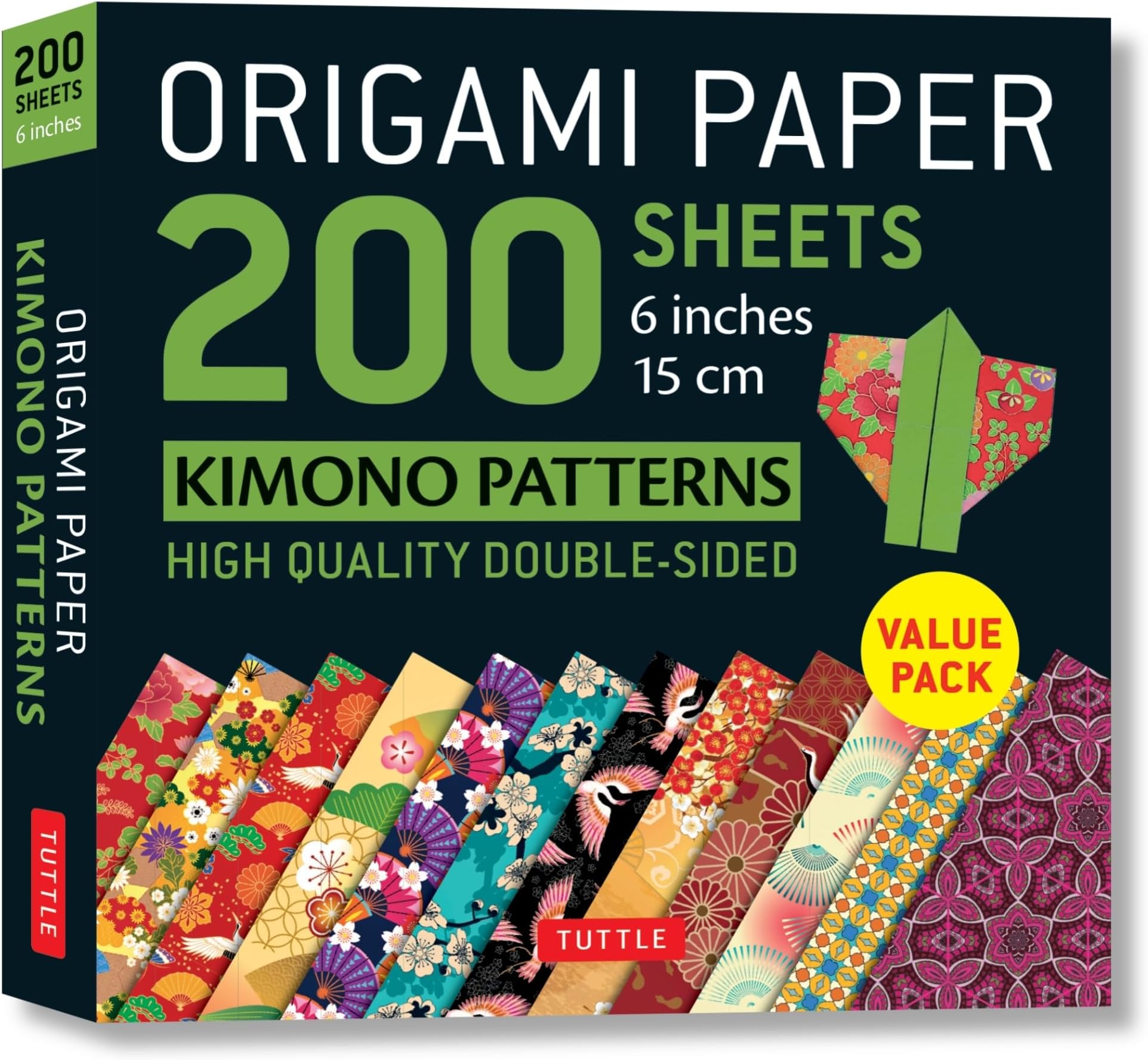 Origami Paper 200 sheets Kimono Patterns 6" (15 cm): Tuttle Origami Paper: Double-Sided Origami Sheets Printed with 12 Patterns (Instructions for 6 Projects Included)