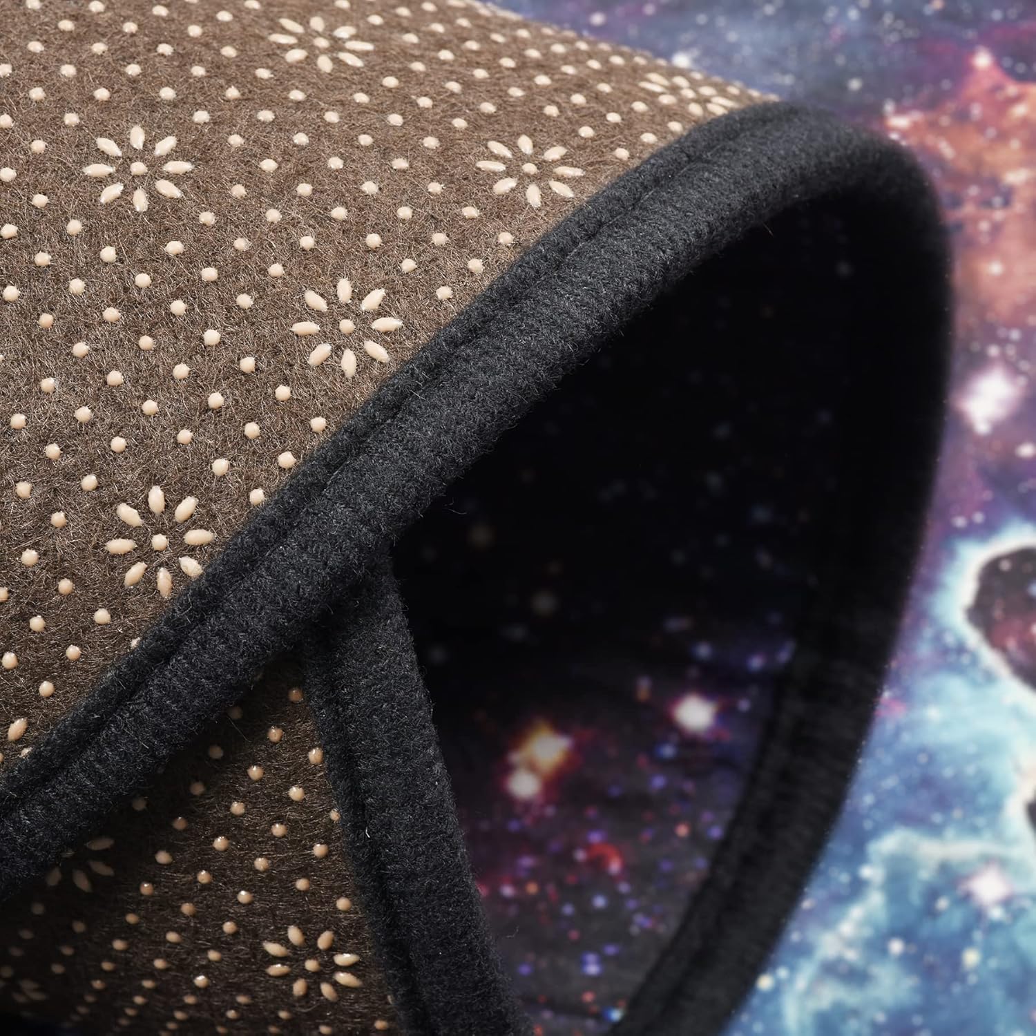 Fancytan Galaxy Rug, Universe Space Nebula Star Starry Night Moon Cloud Round Rugs Large for Living Room, Space Themed Bedroom Decor, Universe 2'7" (Round)