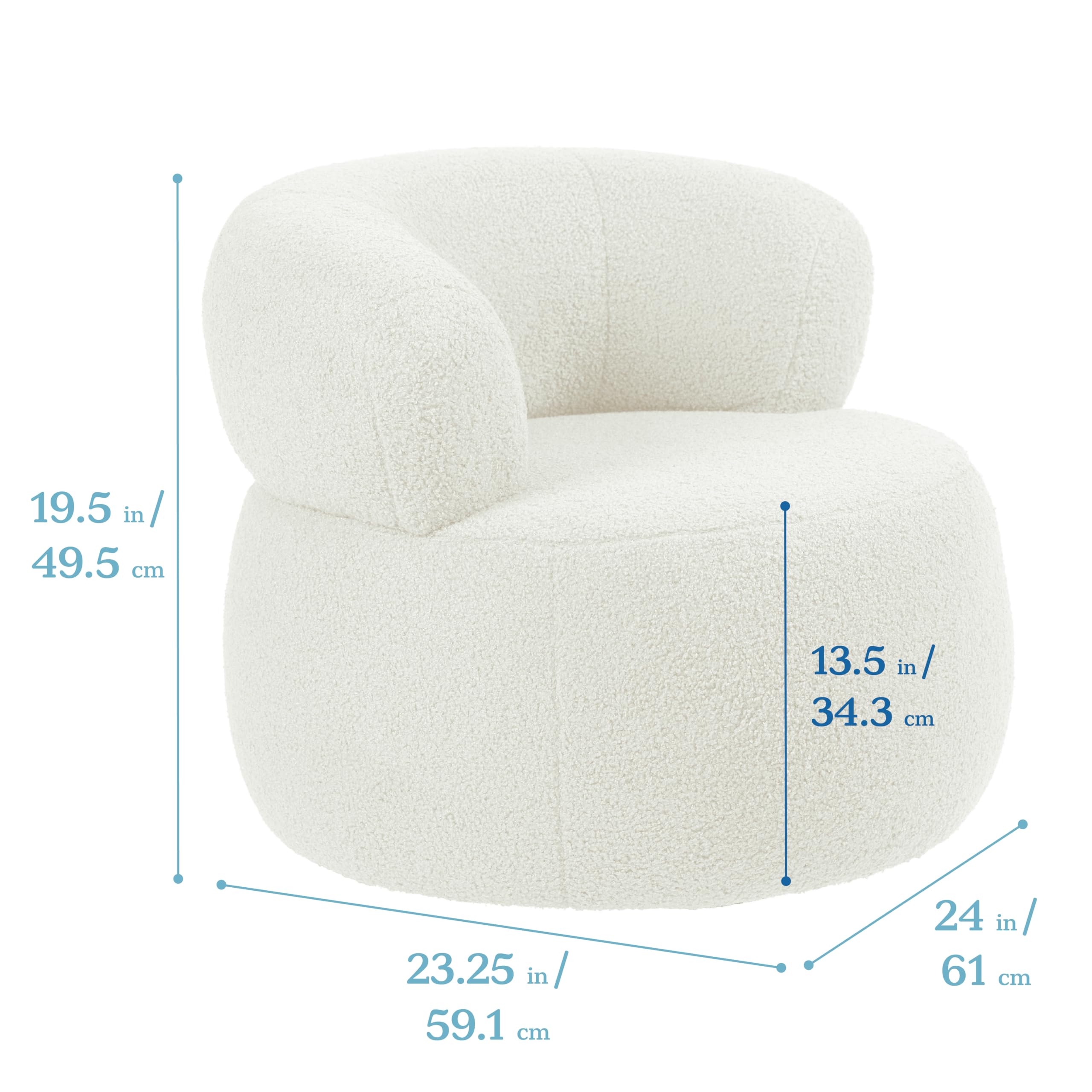 ECR4Kids Sophie Accent Chair, Kids Furniture, White