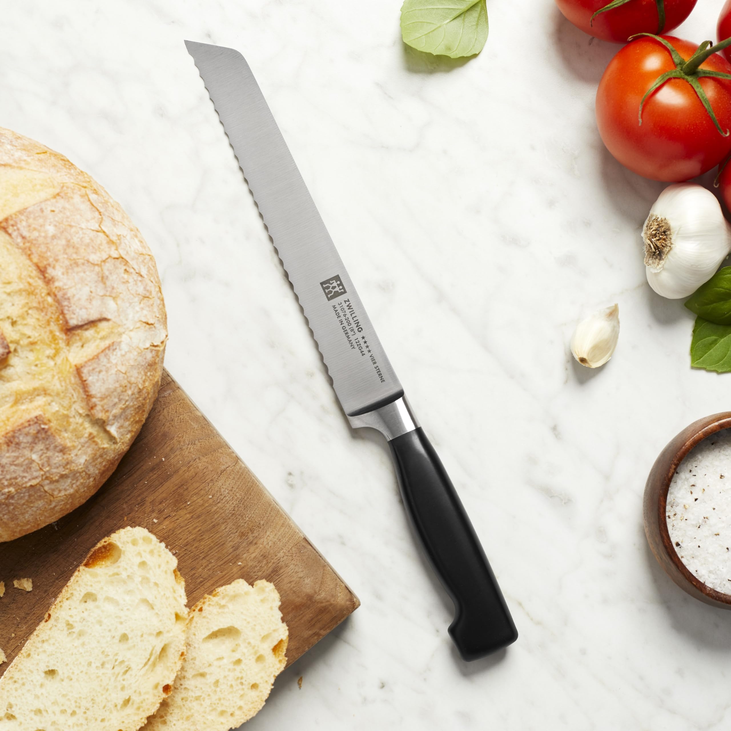 Zwilling Vier Sterne Brotmesser mit Wellenschliff – Bild 2