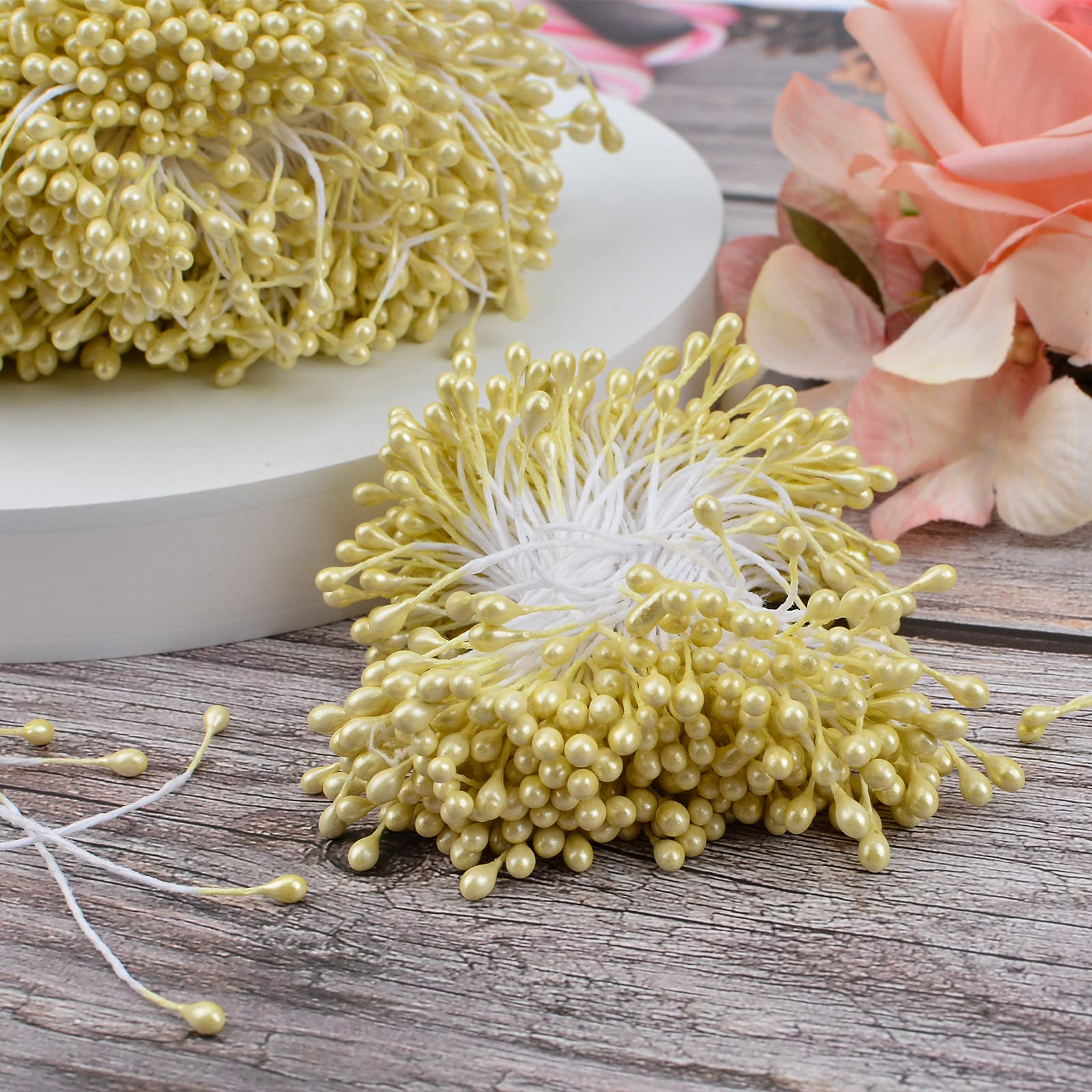 1100 stami di fiori artificiali a doppia testa per artigianato