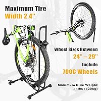 Vista 2 de CyclingDeal Soporte de Bicicleta para Piso - Soporte de Bicicleta Vertical y Horizontal - Soporte de Almacenamiento de Bicicletas - Soporte