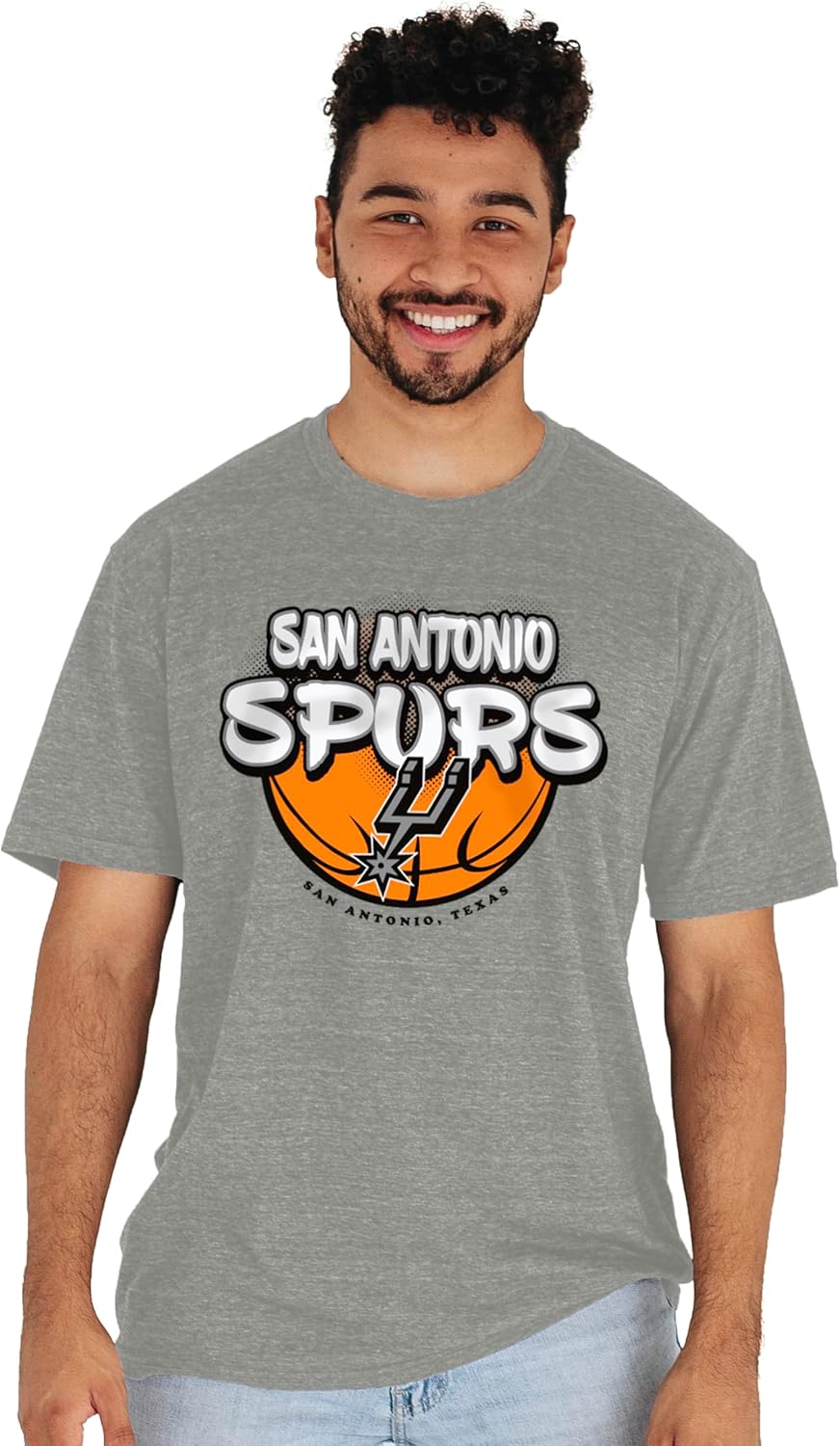 Blue 84 NBA Unisex-Adult NBA Officially Licensed Tri-Blend T-Shirt Heather Gray