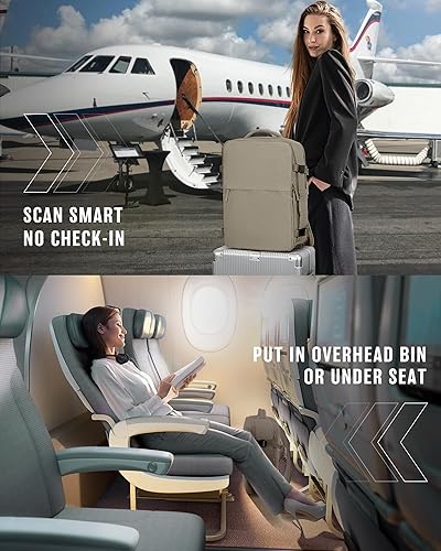 Miniatura 7 de bergsalz Mochila para mujeres y hombres, mochila de viaje para viajar en aviones, mochila universitaria ligera