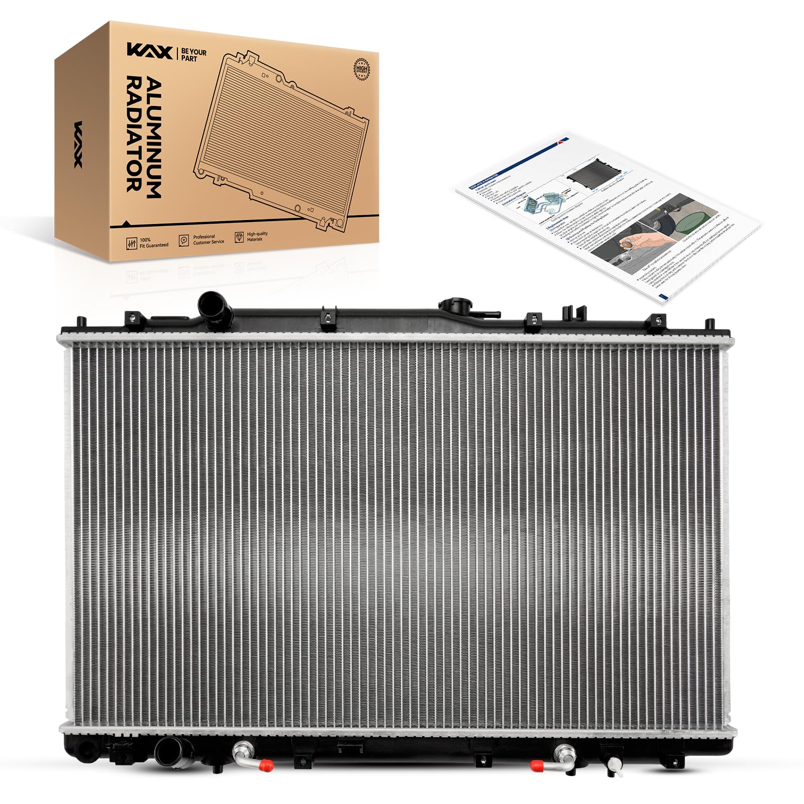 KAX Aluminum Radiator Replacement for Odyssey 1999 2000 2001 2002 2003 2004 V6 3.5L with 19010P8FA51, 2270, HO3010138, Q2270, RK837