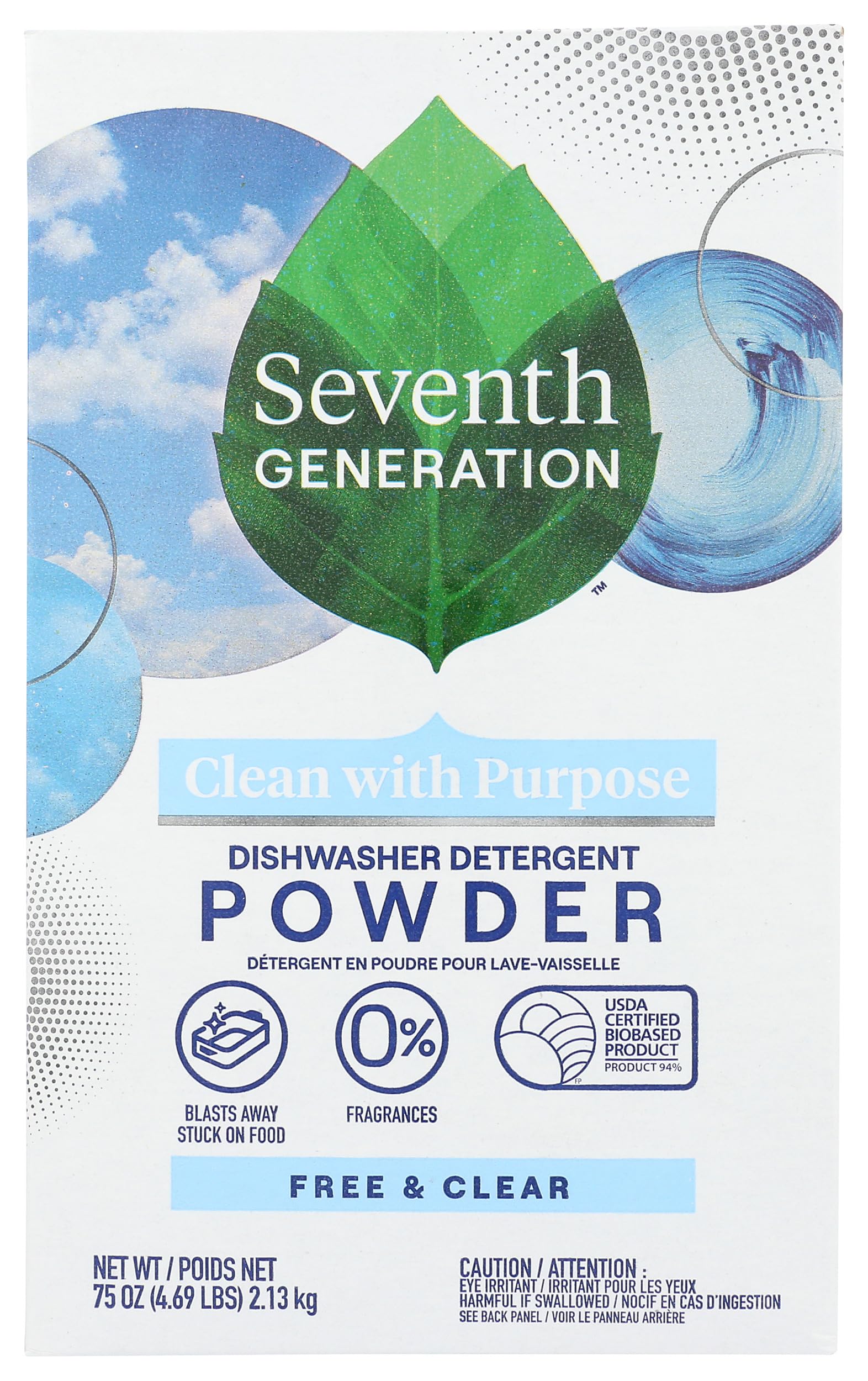 Seventh Generation Free and Clear Dishwasher Detergent Powder