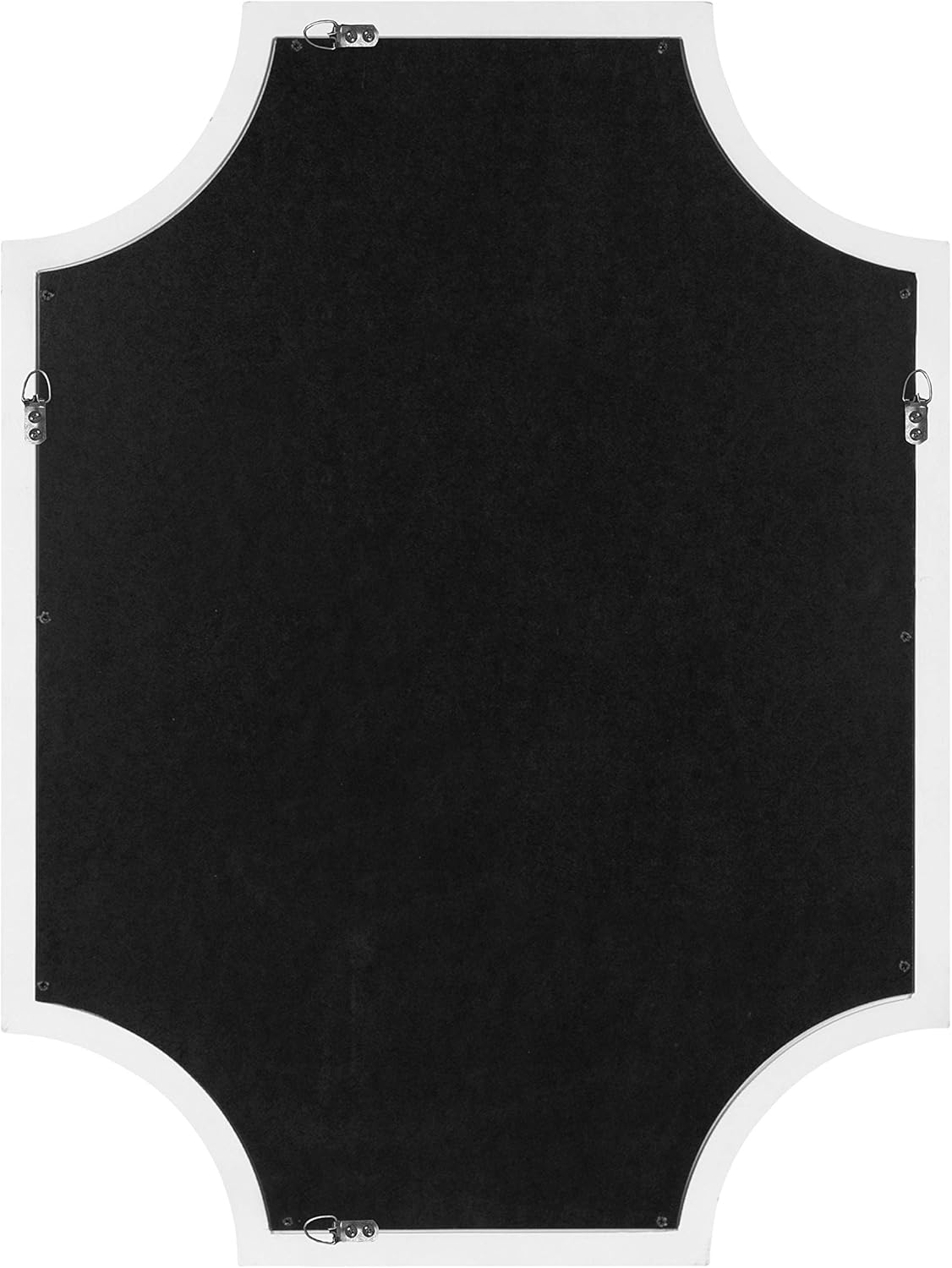 Kate and Laurel Hogan Modern Scallop Wall Mirror, 18 x 24, White, Decorative Glam Wall Decor : Home & Kitchen