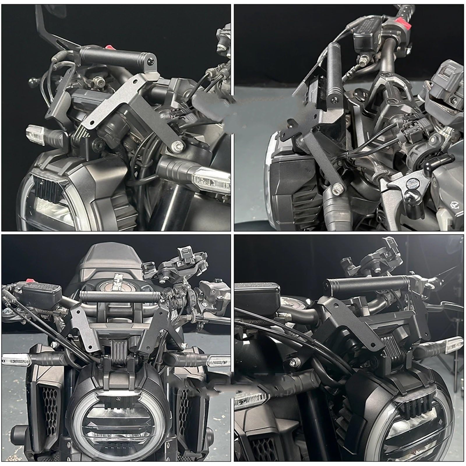 powietrzadeflektor Uchwyt nawigacji GPS na szybę przednią CB650R pasujący do HONDA CB 650R 2019-2023, przedłużenie osłony przedniej szyby Deflektor motocykla(Windshield Set)
