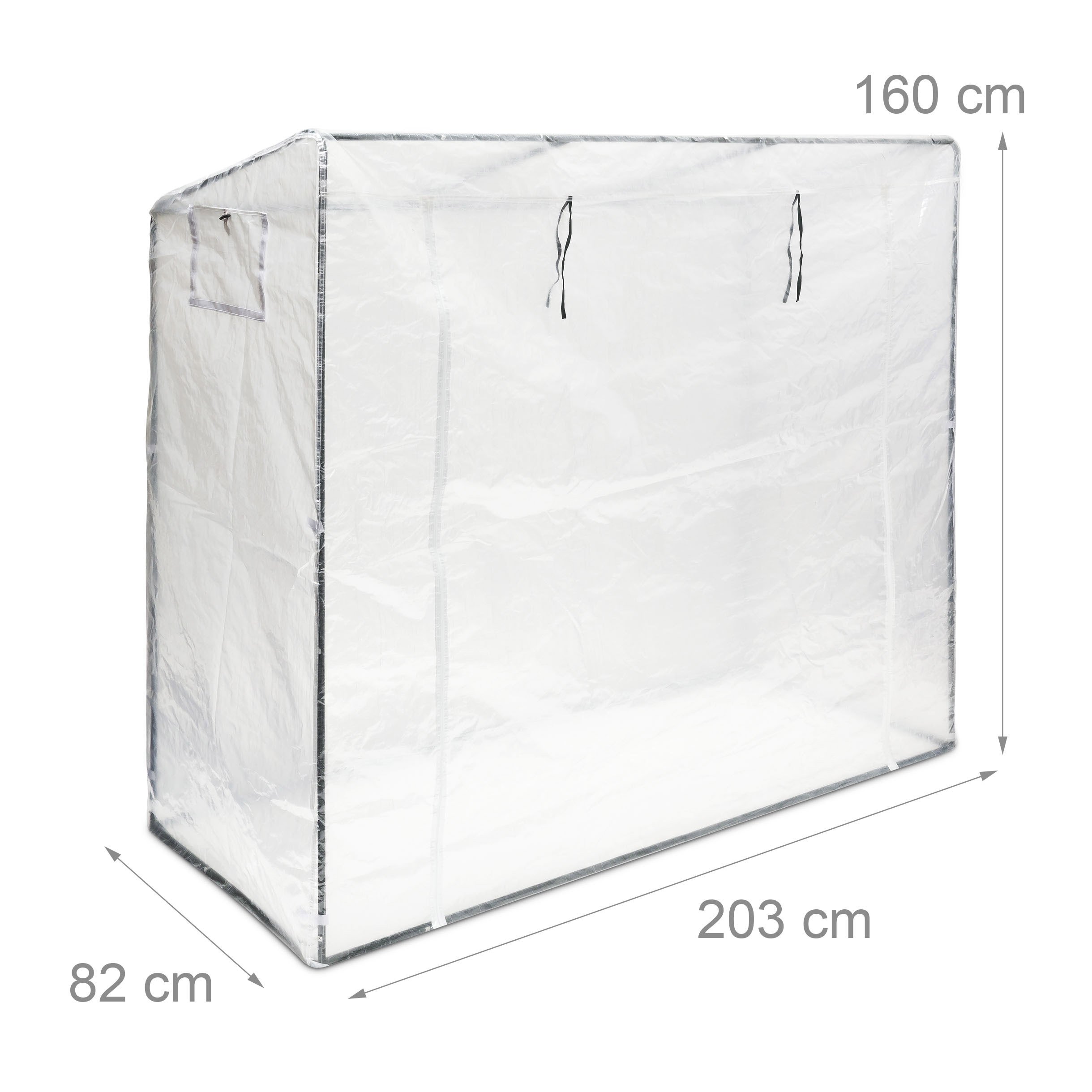 Relaxdays Serra XL per Pomodori, con Tetto Sportgente, Resistente ai Raggi UV, HxLxP: 160 x 200 x 82 cm, Trasparente