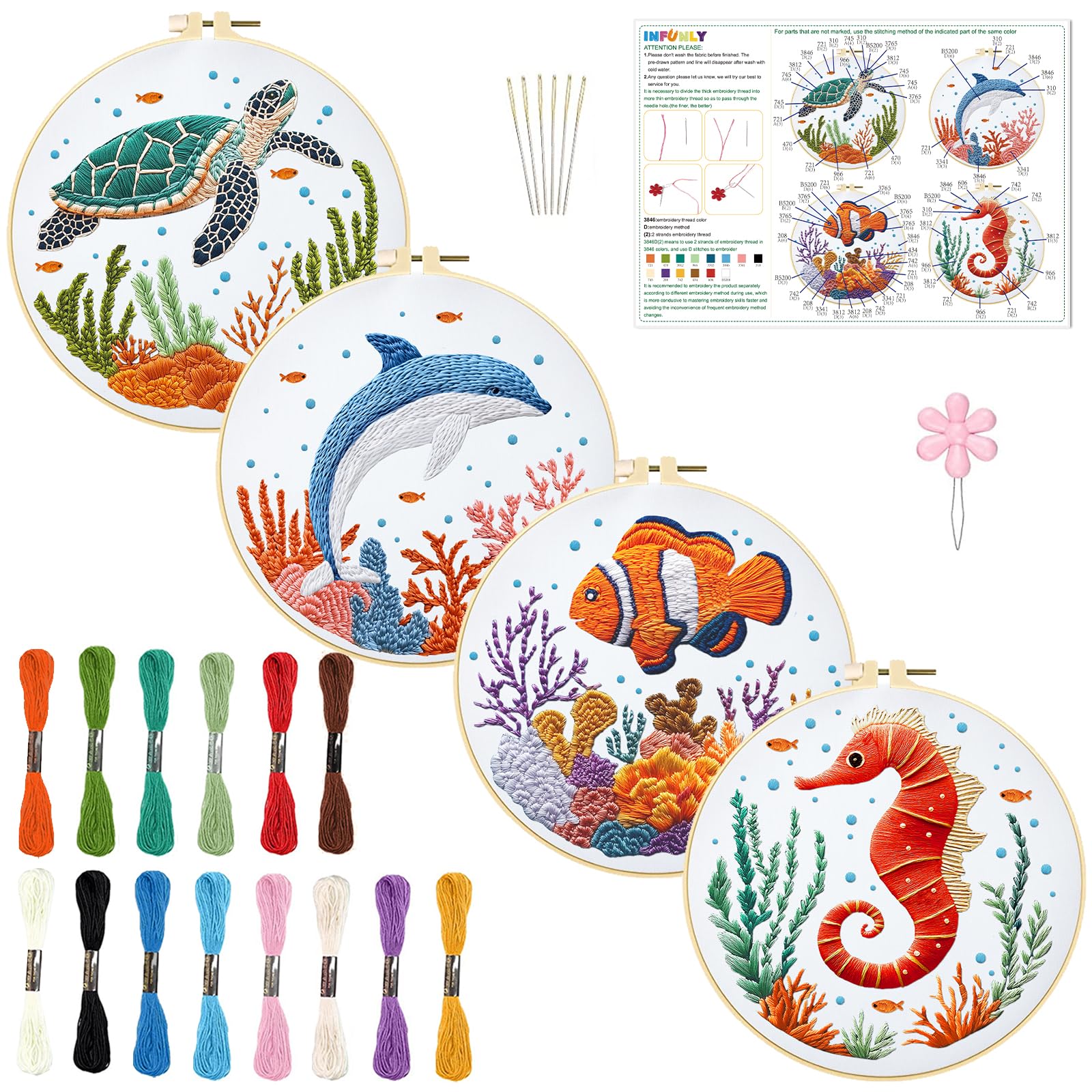 Astronaut Embroidery Kits - Beginner DIY Craft Sets -14