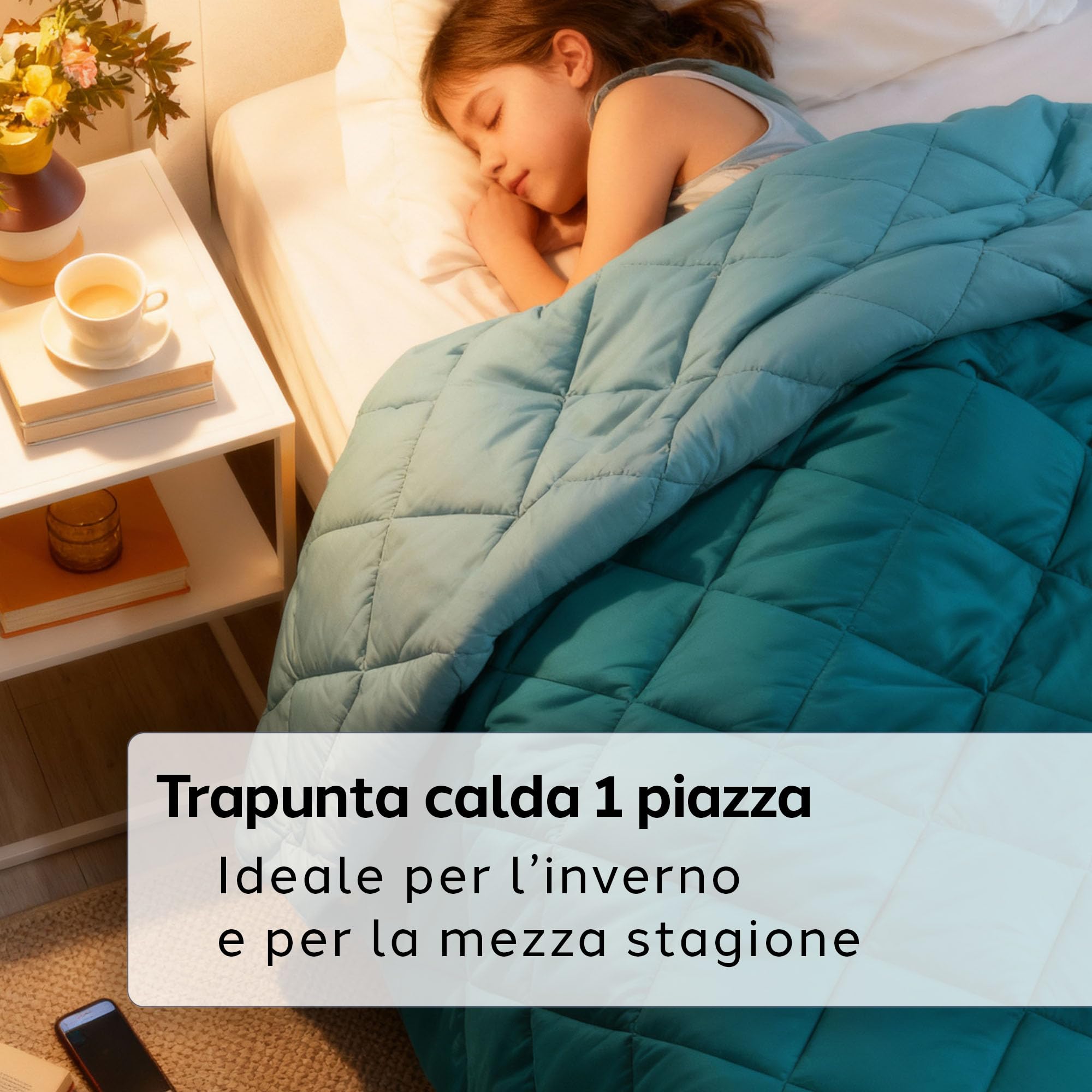 Caleffi Trapunta Singolo Invernale Microfibra 170x265 cm Piumino Caldo