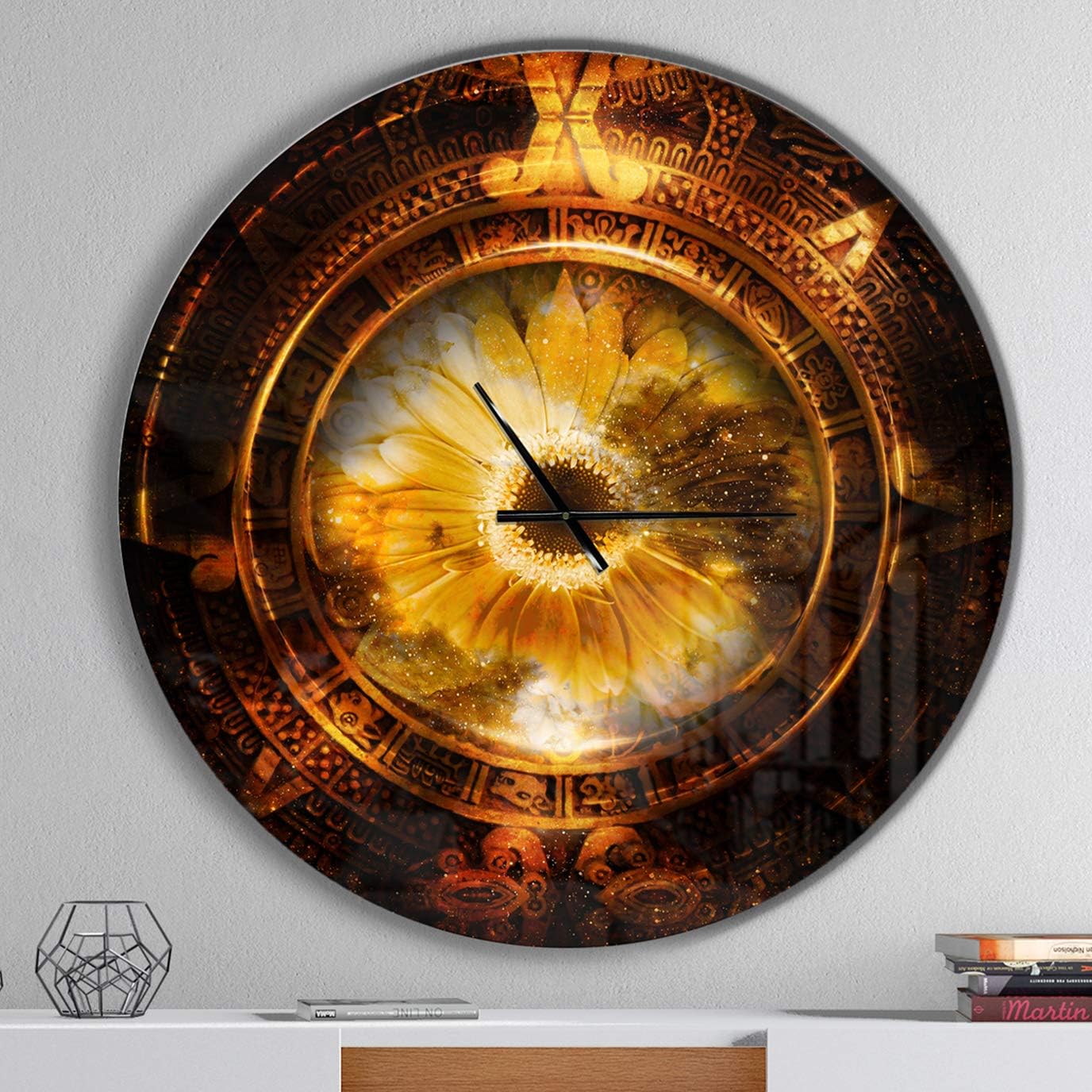 'Ancient Mayan Calendar Collage ' Modern Wall Clock for Home Bedroom Bathroom Office Living Room Decoration