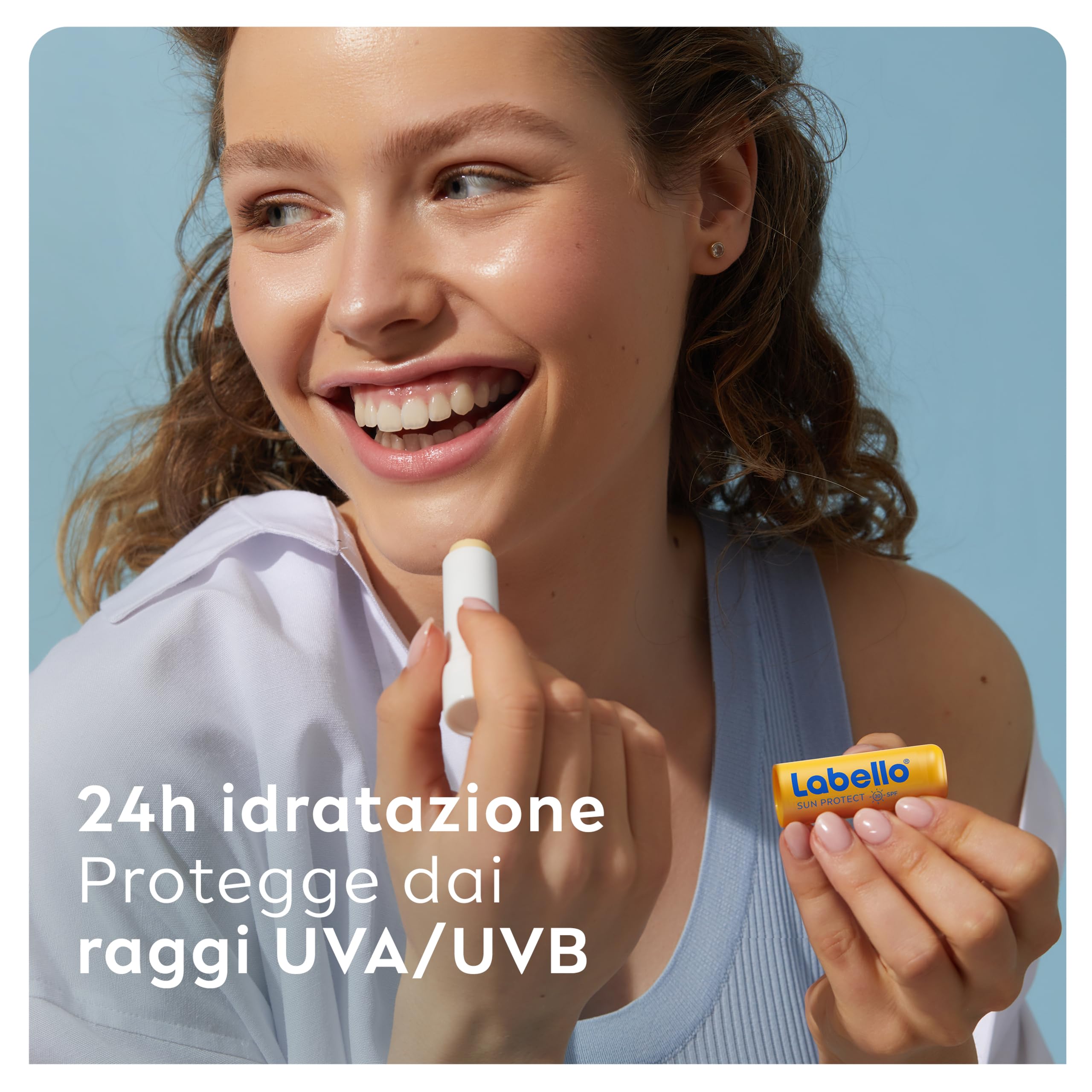 NIVEA SUN Cofanetto con Crema Solare Protect & Hydrate SPF 50+ 100 ml, Crema solare viso 50+ Luminous630 40 ml, Siero Doposole 100 ml e Labello Sun Burrocacao 4.8 g – Kit Esclusiva Amazon